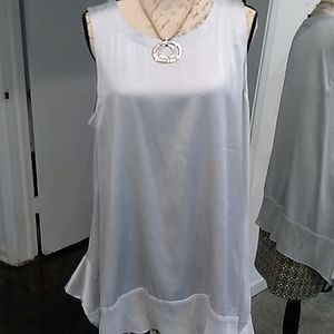 Eileen Fisher silk asymmetrical hem tunic